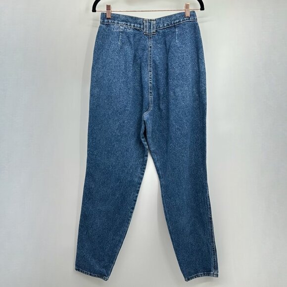 Chic Vintage 1980's Ultra High-Rise Pleated Relaxed Fit USA Made Jeans Size 26 - Picture 4 of 6
